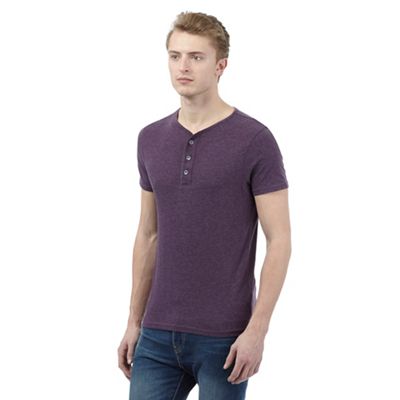 Red Herring Purple Y-shaped neck t-shirt
